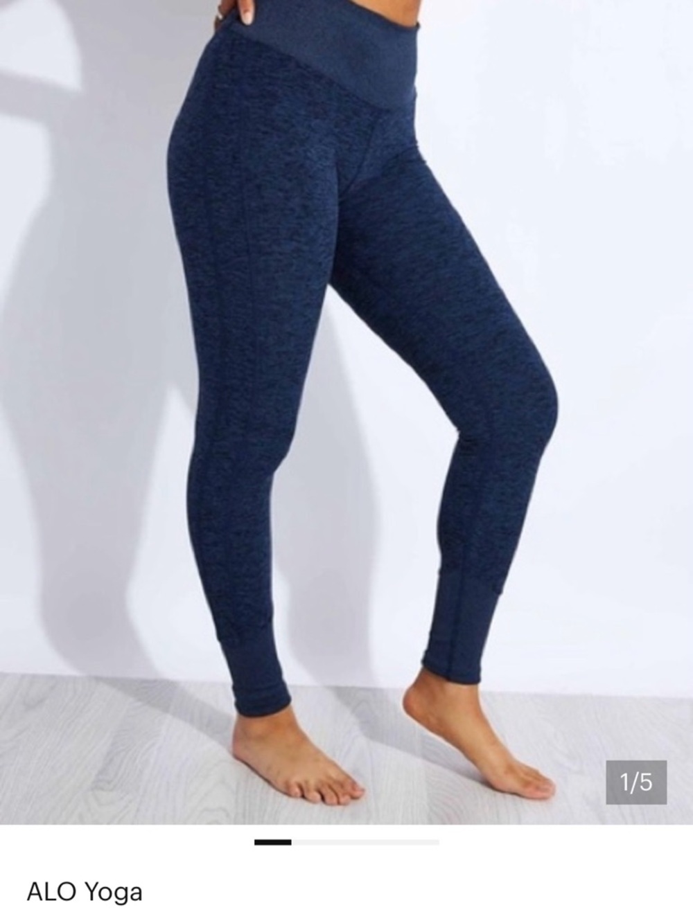 Alo Soft Alo Yoga  Soft Lounge Leggings Yoga Navy Heather High-Waist Leggings